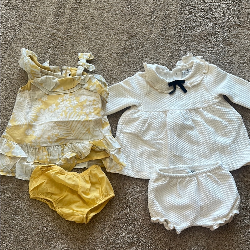 Yellow and White Kids Outfit Set